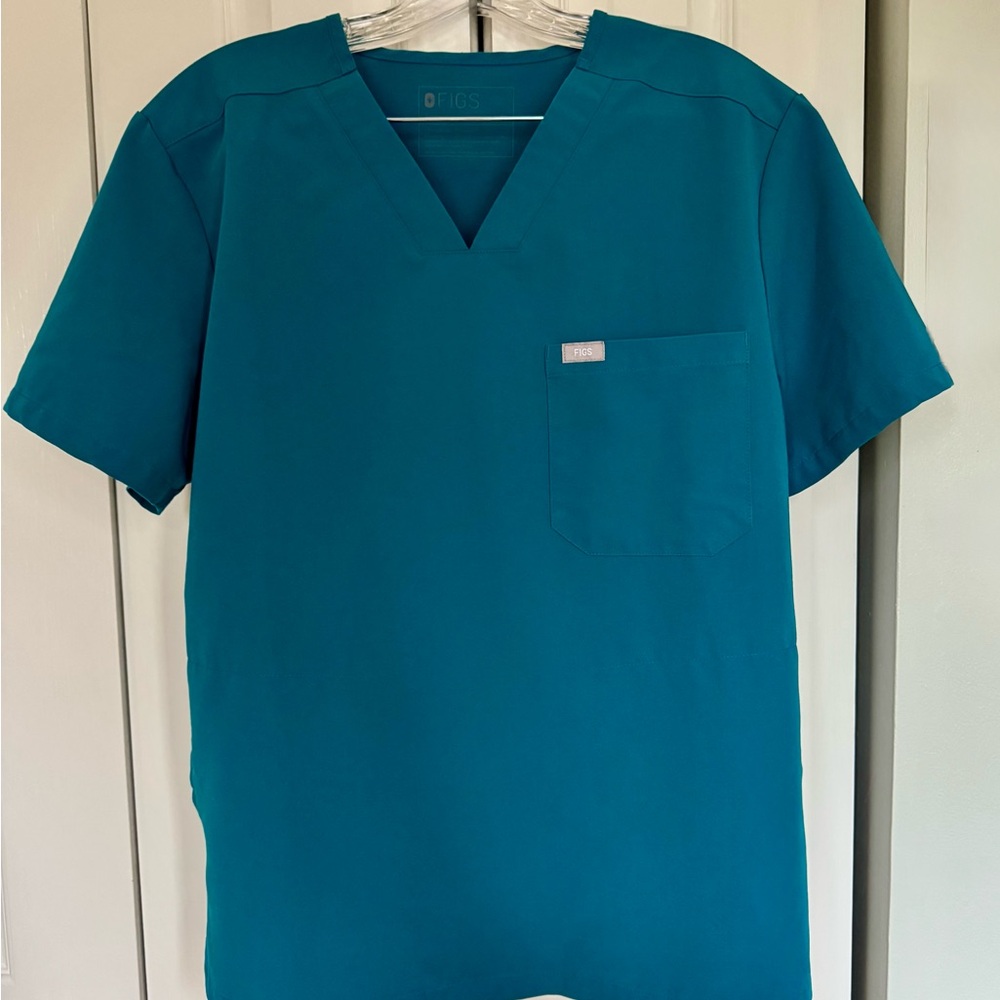 FIGS Teal Men's Chisec V-neck Scrub Top